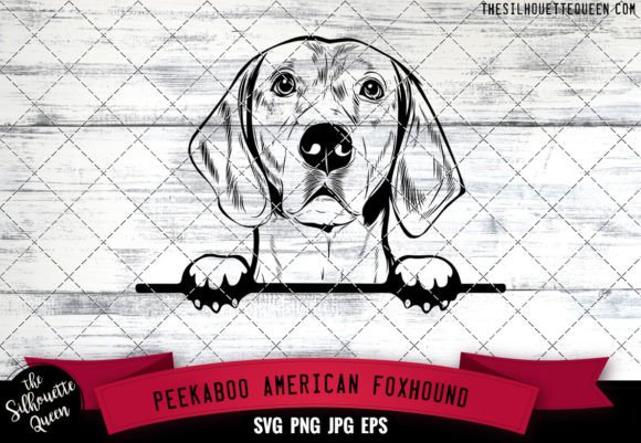 American Foxhound Peekaboo Dog Face