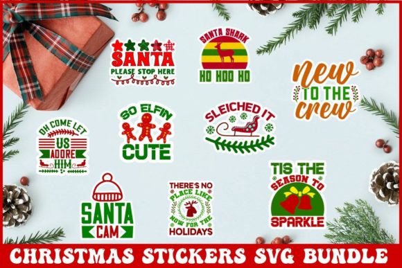Christmas Stickers Svg