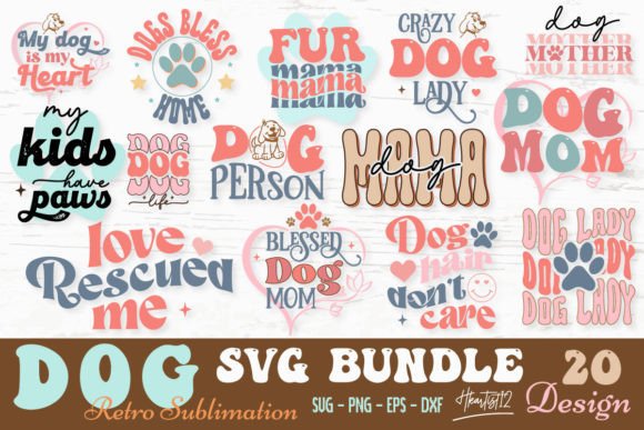 Dog Retro Sublimation Bundle