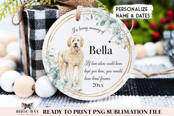 Golden Doodle Dog Memorial Sublimation