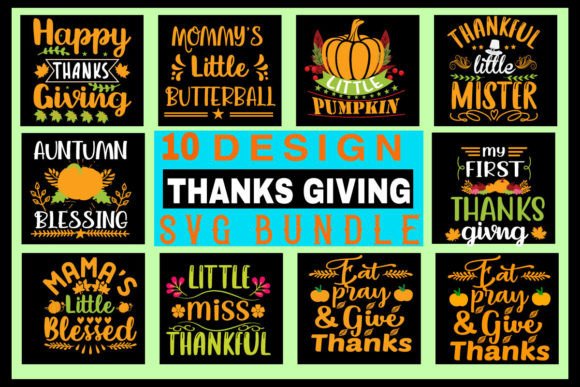Happy Thanks Giving Svg Mini Bundle