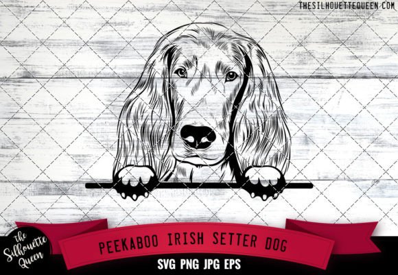 Irish Setter Peekaboo Dog Face