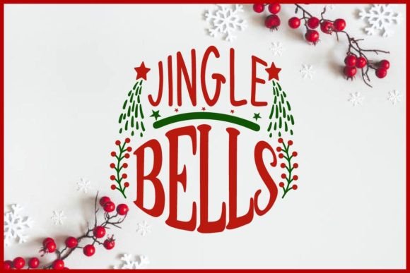 Jingle Bells Christmas Round Signs Svg