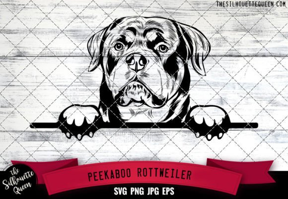 Rottweiler Peekaboo Dog Face