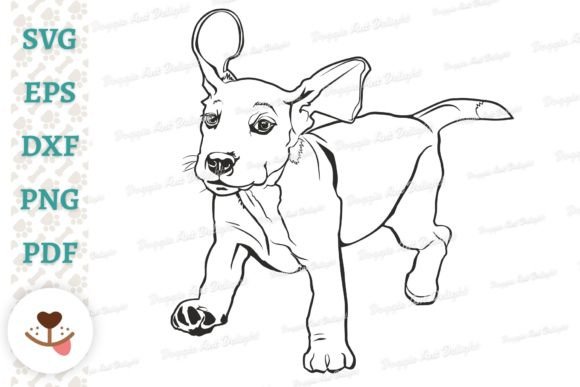 Running Beagle Puppy Dog Vector Cut File