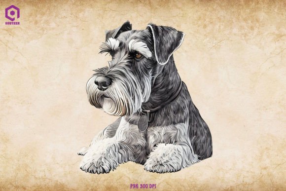 Schnauzer Dog Lying