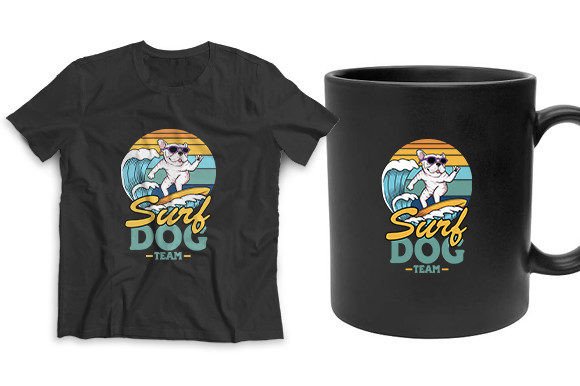 Surf Dog Summer Design Beach Vacation